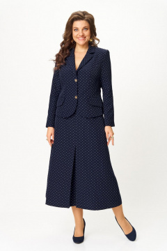 Жакет, юбка Svetlana-Style 2174 синий_горох - фото 1