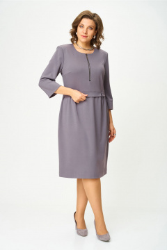 Платье Орхидея 1619 перламутрово-ежевичный - фото 4