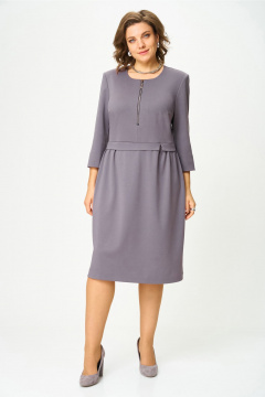 Платье Орхидея 1619 перламутрово-ежевичный - фото 3