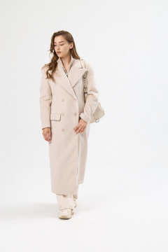 Пальто ALIN 7002 молочный - фото 4