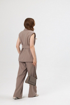 Брюки, жилет ALIN 6005 темный_беж_в_полоску - фото 4