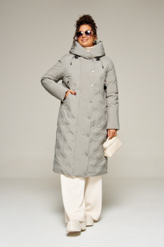 Пальто Beautiful&Free 8015 серо-зеленый - фото 1