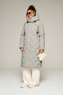 Пальто Beautiful&Free 8015 серо-зеленый - фото 2