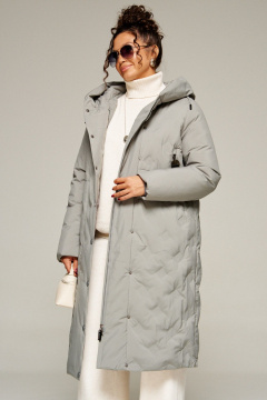 Пальто Beautiful&Free 8015 серо-зеленый - фото 3