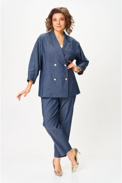 Брюки, жакет VIA-Mod 659 син_джинс - фото 1