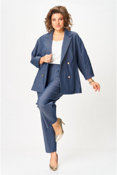 Брюки, жакет VIA-Mod 659 син_джинс - фото 3