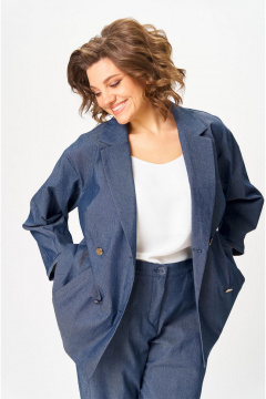 Брюки, жакет VIA-Mod 659 син_джинс - фото 2