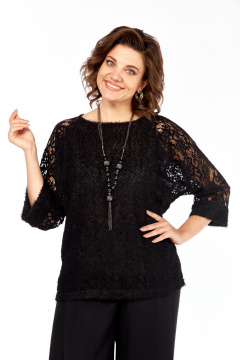 Блуза Элль-стиль 2422а черный - фото 4