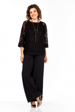 Блуза Элль-стиль 2422а черный - фото 2