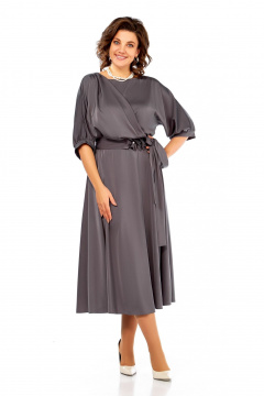 Платье Ольга Стиль С-959 серый - фото 4