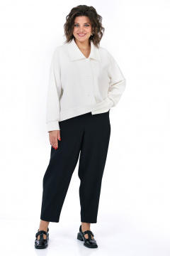 Брюки, жакет Alani Collection 2463 черно-белый - фото 2