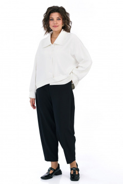 Брюки, жакет Alani Collection 2463 черно-белый - фото 1