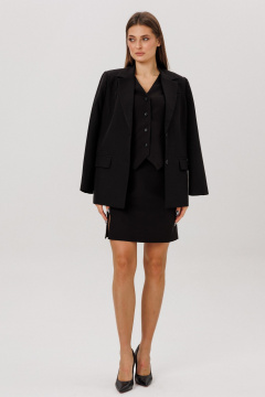 Демисезонный жилет из текстиля полуприлегающего силуэта DNM 034 черный - фото 5