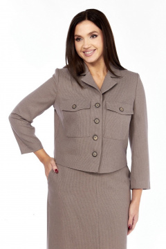 Жакет, юбка Милора-стиль 1382 какао - фото 2