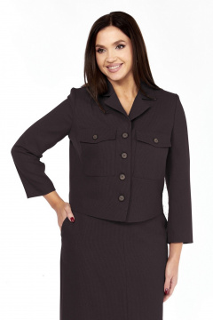 Жакет, юбка Милора-стиль 1382 шоколад - фото 2