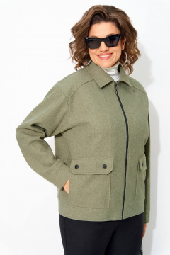 Брюки, жакет Liliana 1482БРП олива+черный - фото 5