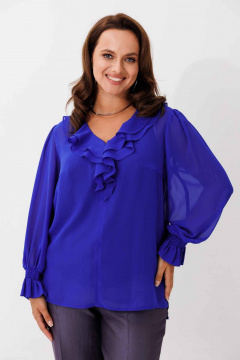 Блуза Mislana 1192 синий - фото 4