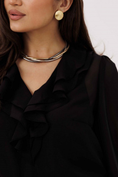 Блуза Mislana 1192 черный - фото 4