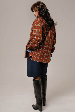 Рубашка JRSy 2381 коричневый
_клетка - фото 3