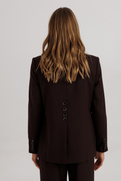 Блуза, брюки, жакет Ларс Стиль 1139 темно-коричневый - фото 5