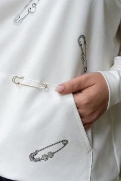 Джемпер ADARIN А19 молочный+булавки - фото 3