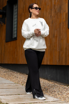 Брюки, джемпер ADARIN А28 молоко/черный - фото 4