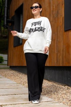 Брюки, джемпер ADARIN А29 молоко/ черный - фото 5