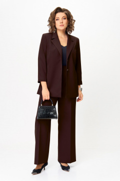 Брюки, жакет Vilena 1094 шоколад - фото 1