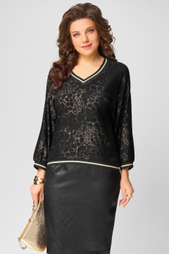 Джемпер Fita 20722 черно-золотистый - фото 1