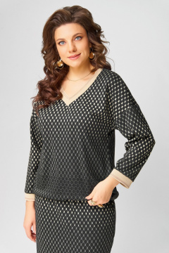 Джемпер, юбка Fita 3181 черно-бежевый - фото 4