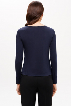 Лонгслив Nelva 23344 темно-синий - фото 4