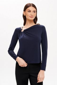 Лонгслив Nelva 23344 темно-синий - фото 1