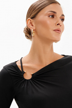 Лонгслив Nelva 23344 черный - фото 3