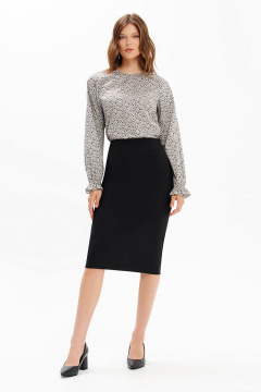 Блуза Nelva 23481 черно-серый - фото 2