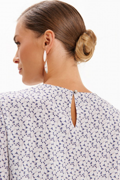 Блуза Nelva 23482 серо-синий принт - фото 2