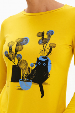 Лонгслив Nelva 23490 карри - фото 5