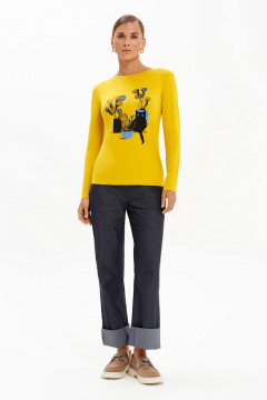 Лонгслив Nelva 23490 карри - фото 3