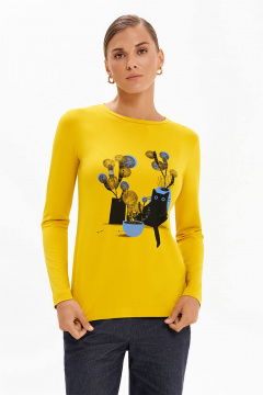 Лонгслив Nelva 23490 карри - фото 1