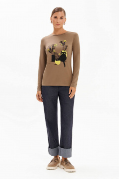 Лонгслив Nelva 23490 табак - фото 2