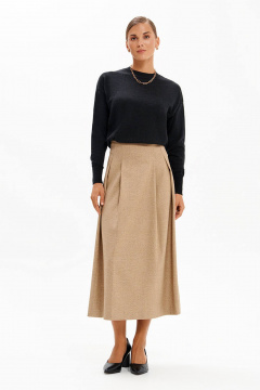Юбка Nelva 4924 кофейно-бежевый - фото 4