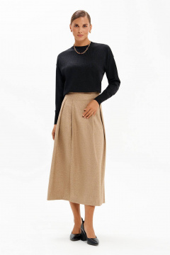 Юбка Nelva 4924 кофейно-бежевый - фото 3