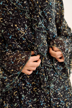 Платье Lokka 1681Р черный/мультиколор - фото 5