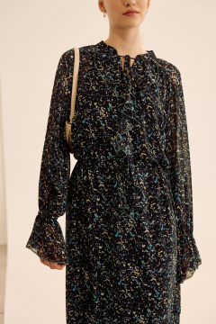 Платье Lokka 1681Р черный/мультиколор - фото 2