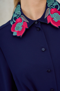 Платье, пояс Lokka 1712 синий - фото 5