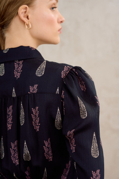 Платье, пояс Lokka 1715 темно-синий/мультиколор - фото 5