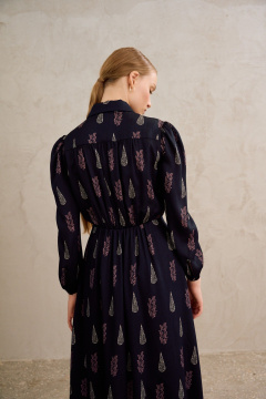 Платье, пояс Lokka 1715 темно-синий/мультиколор - фото 4