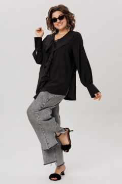Блуза Anelli 1679 черная_романтика - фото 2