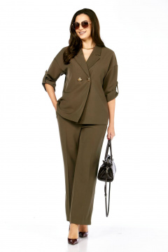 Брюки, жакет Taita plus 2519/2 олива - фото 3