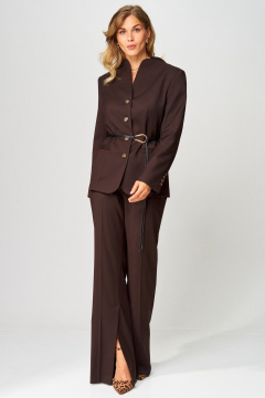 Брюки, жакет Laikony L-343 шоколад - фото 2