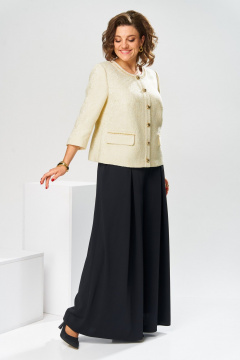 Брюки, жакет Romanovich Style 2-2848 молочный/черный - фото 2